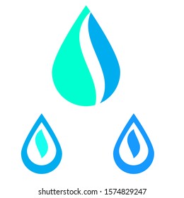 Logo Water Drop Icon Design Template