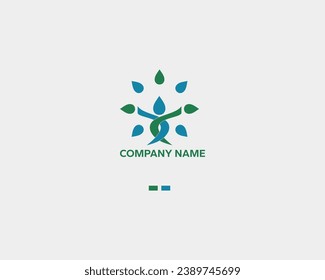 Logo of water drops forming a tree. Suitable for businesses in the fields of environmental conservation, education and digital technology.