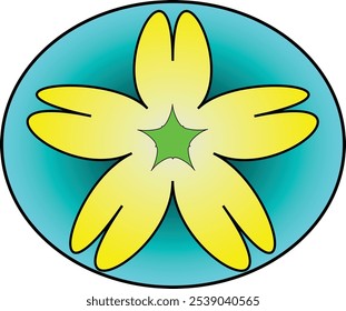 Un logotipo con elemento de agua y tema floral