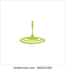 vector de la plantilla de icono de agua del logotipo