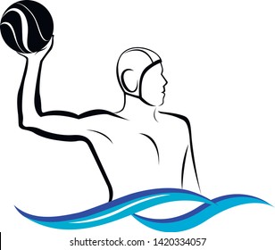 logo water polo isolated on white background