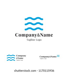 Logo water wave business