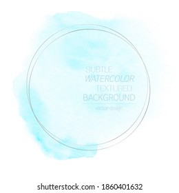 Logo Watercolor Aqua Blue Paint Background - Vector. Perfect Art Abstract Design For Any Creative Ideas.	