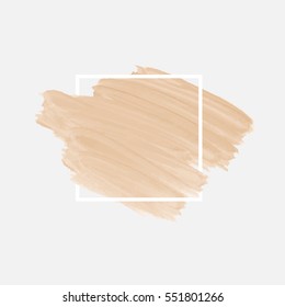Logo watercolor background banner vector. Art abstract brush paint texture design acrylic stroke over square frame vector illustration. Perfect design for headline and sale banner. 