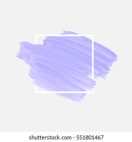 Logo watercolor background banner vector. Art abstract brush paint texture design acrylic stroke over square frame vector illustration. Perfect design for headline and sale banner. 