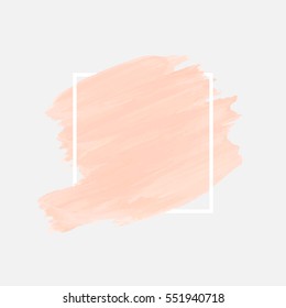 Logo watercolor banner background. Art abstract brush paint texture design acrylic stroke over square frame vector illustration. Perfect design for headline and sale banner. 