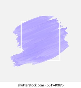 Logo watercolor banner background. Art abstract brush paint texture design acrylic stroke over square frame vector illustration. Perfect design for headline and sale banner. 