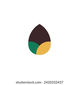 Elemento de plantilla de diseño verde de cascada de logotipo