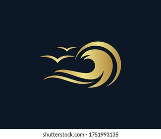 a logo of the wave