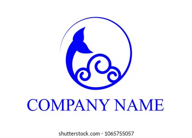 Logo of the wave and dolphin