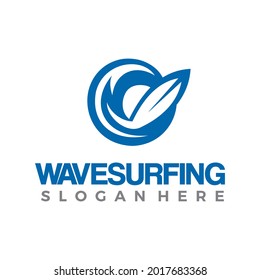 LOGO WAVE AND SURFING FOR OUTDOR COMPANY