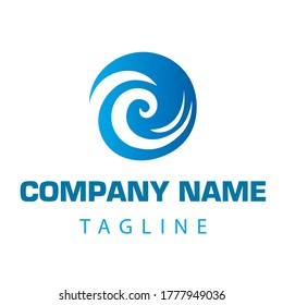 logo wave vector design. sea wave logo inspirational