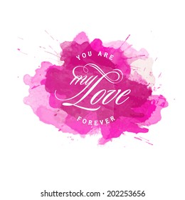 logo wedding love watercolor shape wet elements bright colorful vector watercolor background useful for any project where a platter of color makes the difference with valentine logo wedding love water