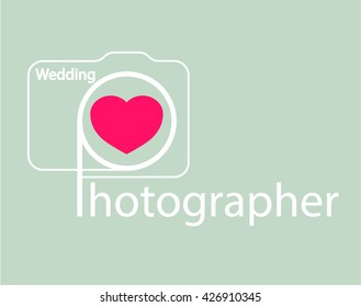Logo for the wedding photographer. Vector image.