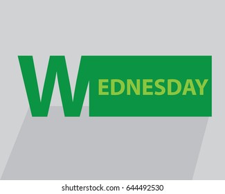 logo wednesday green vector