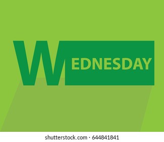 logo wednesday green vector