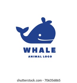 Logo whale illustration of fish vector sign