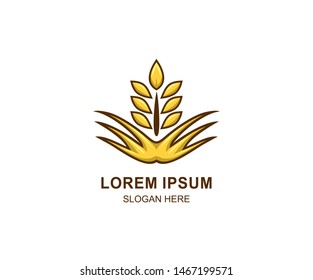 logo wheat ears icon template. Agriculture wheat Logo Template vector icon, bakery. wheat logo modern design