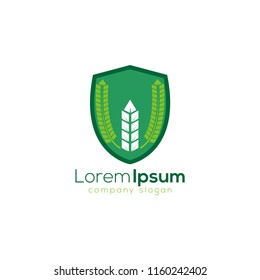logo  wheat with green colour