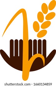 Logo wheat hands, great design for any purposes.