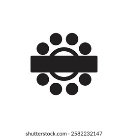 Logo wheel bearing unique design with blank background