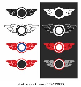 Logo wheel. Simple vector.