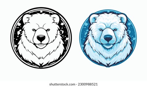 The logo of a white bear and snow