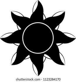 logo white and black sun