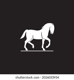 The logo of a white horse which has the meaning of strength, toughness and courage