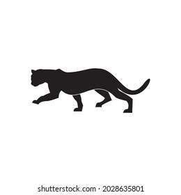 A logo of a wild cat made in a simple and modern way that is suitable for zoo logos, cat lover communities and the like