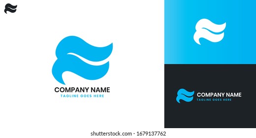 Logo Wind- All elements on this template are editable with vector software.