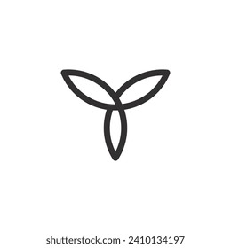 Logo windmill line with blank background
