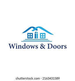 Logo Windows Doors Logo Compony Logo Stock Vector (Royalty Free ...