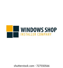 Logo Windows store. Installer company. Vector illustration