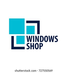 Logo Windows store. Installer company. Vector illustration