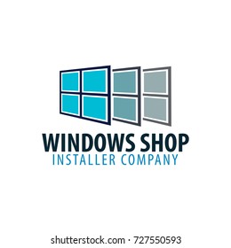 Logo Windows store. Installer company. Vector illustration