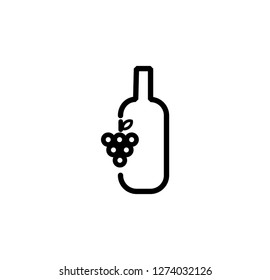 LOGO WINE GLASS MODERN ICON FOR web, logo, mobile app, UI, UX 