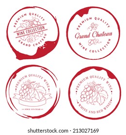 Logo for wine with grapes. Vector illustration.