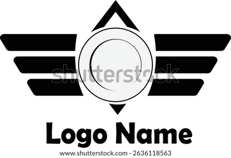 Logo wing design, with white background