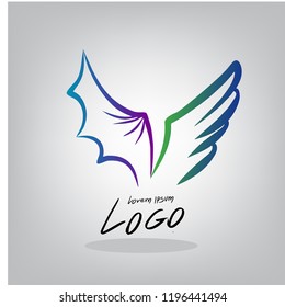 Logo Wing  Draw by hand