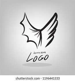 Logo Wing  Draw by hand