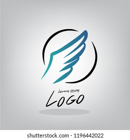 Logo Wing  Draw by hand