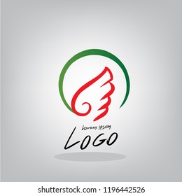Logo Wing  Draw by hand