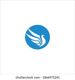 vector de la plantilla de icono de ala de logotipo