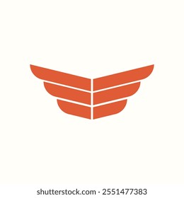 Logo wing unique design with blank background