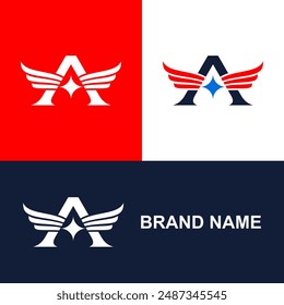 A logo with wings concept. logo for clothing brands or other brands.