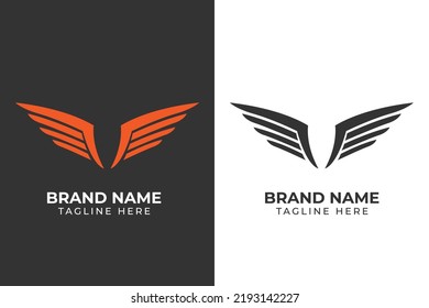 diseño moderno de las alas del logotipo 