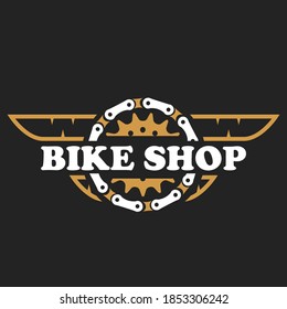 Logo with wings and stars for a Bicycle or motorcycle store.
