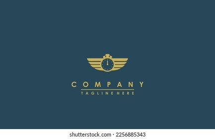 logo wings timer. very suitable for your timer or clock logo.