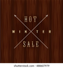 Logo Winter Event Sales Darkness New Timber Background That Make A Difference In Your New Design With A Classical Typography Gold Sign Of Merry Christmas And Joyful New Year 2017 Vector Image Design P